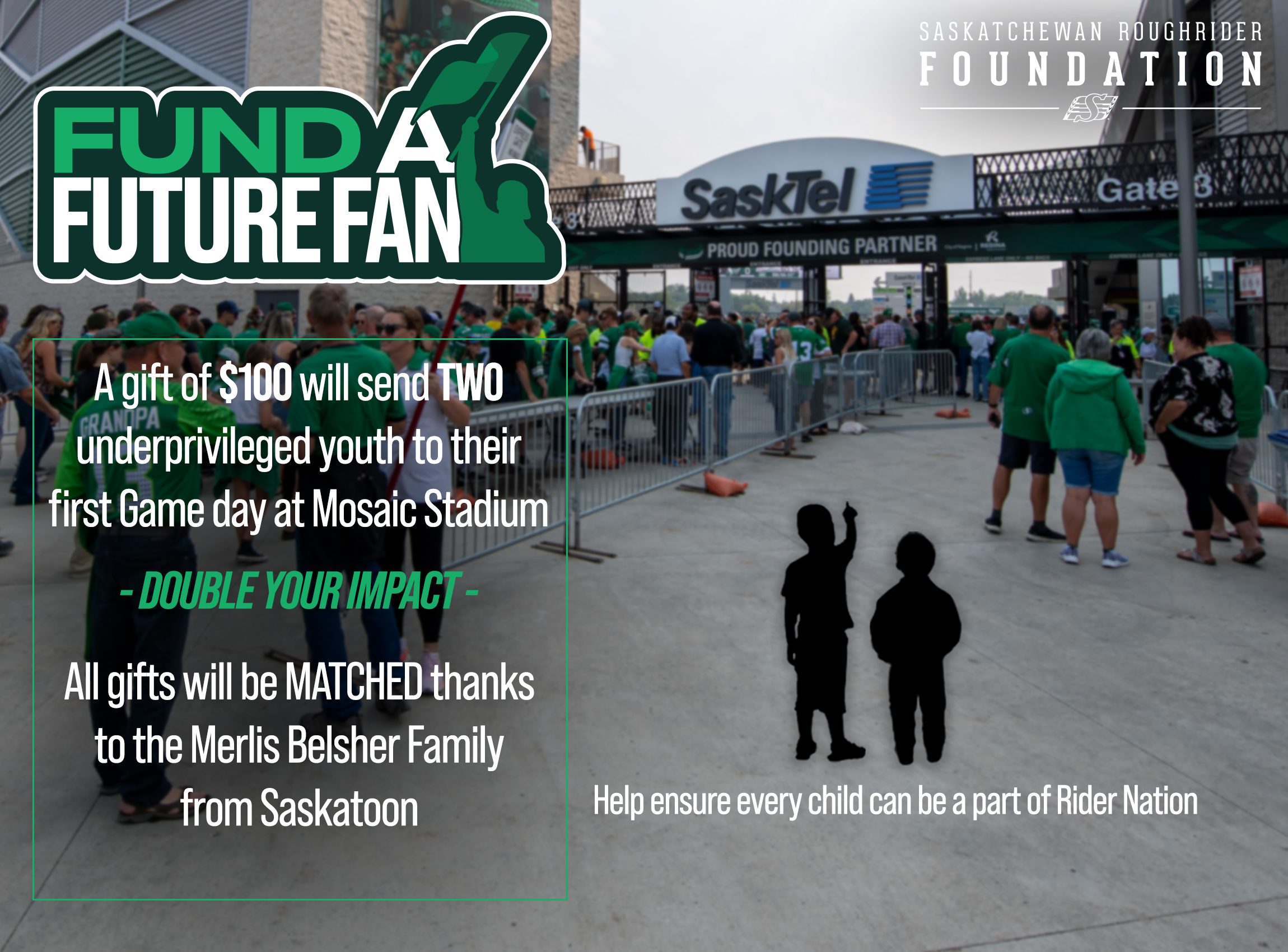 Saskatchewan Roughrider Foundation Fund a Future Fan!